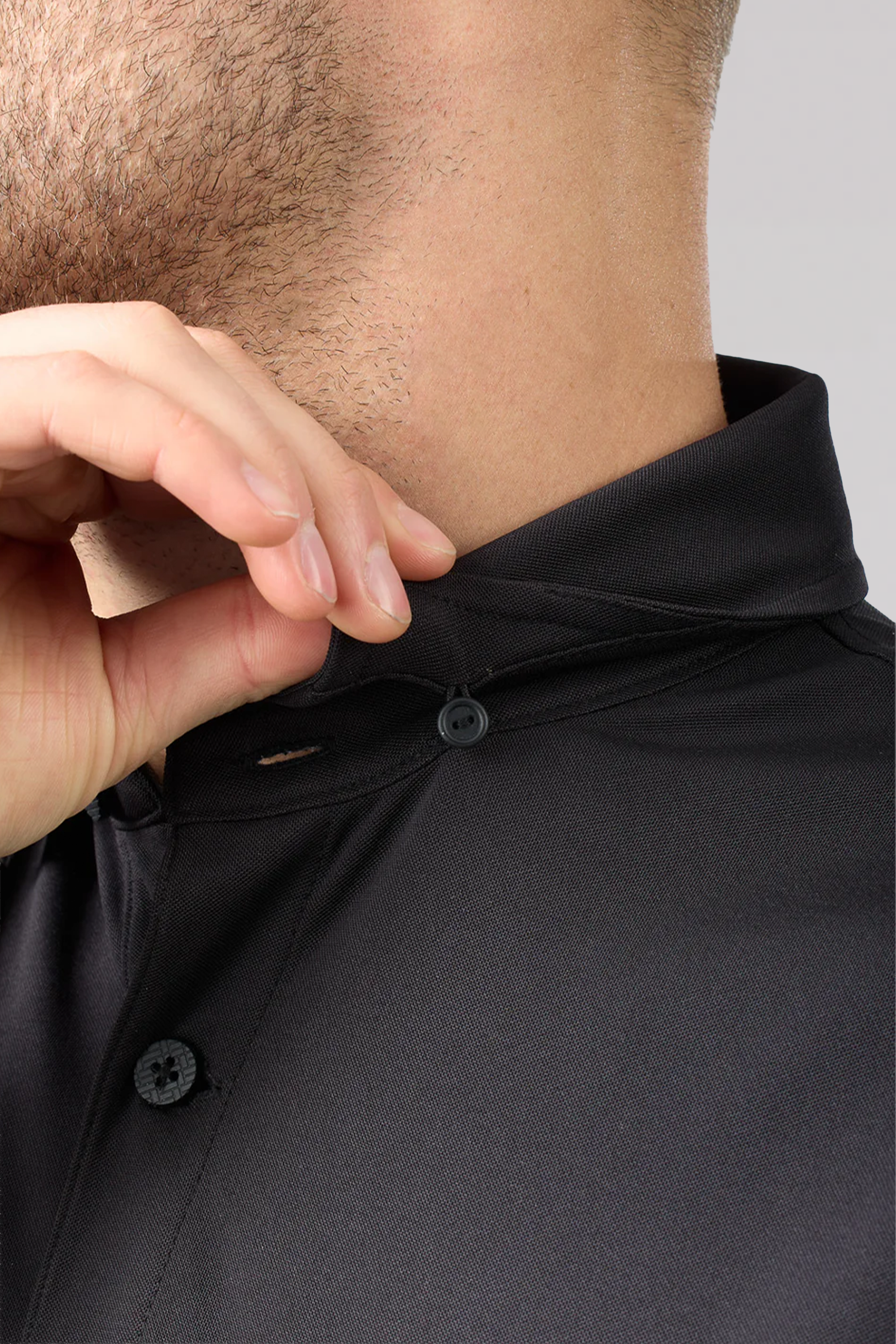 Slim Fit Pique Polo Solid // Black