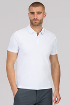 Slim Fit Pique Polo Solid // White