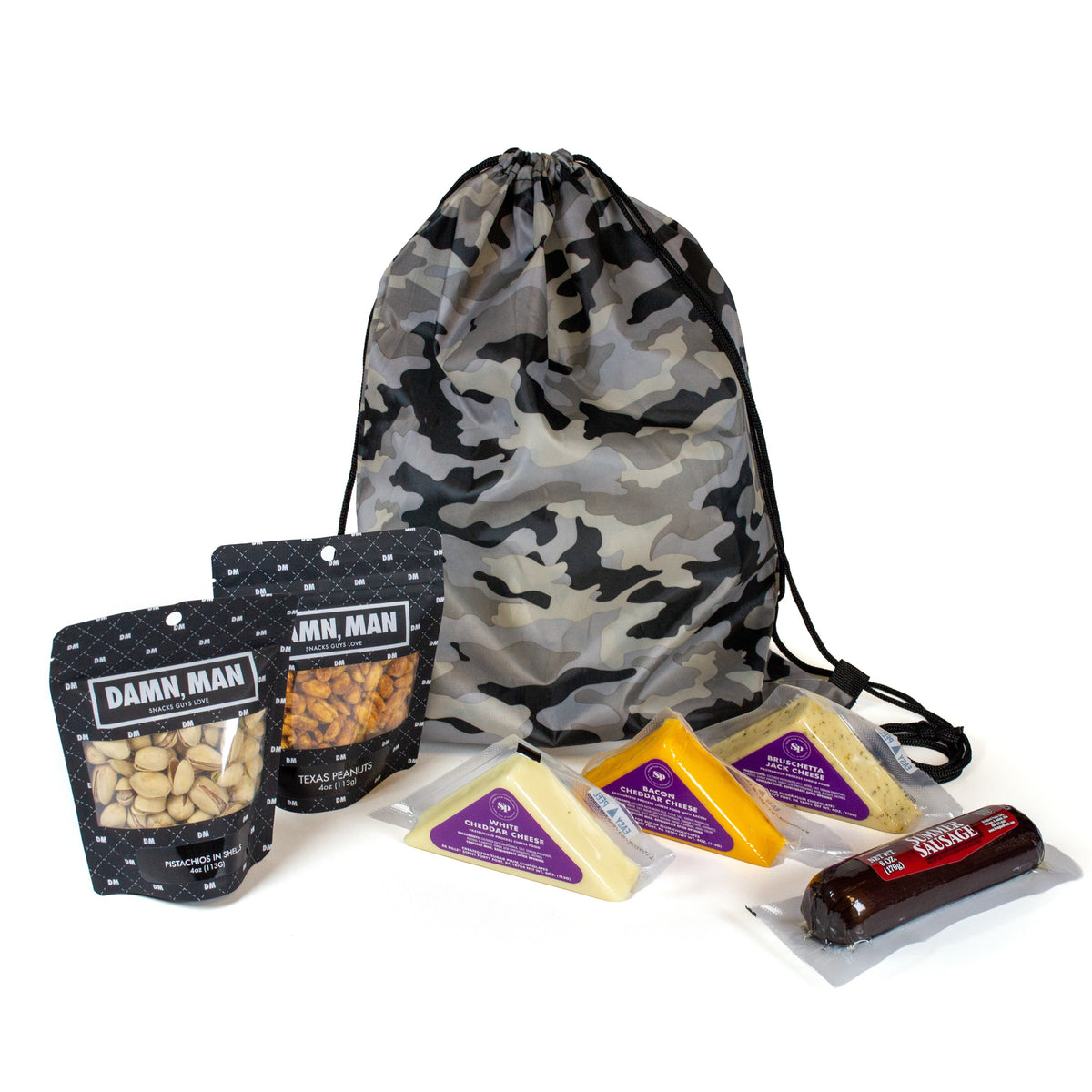 Charcuterie Meat & Cheese Gift Bag – Standard or Deluxe | Gourmet Snacks & Mixed Nuts