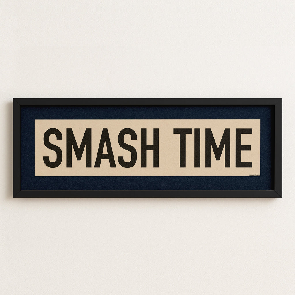 Framed Smash Time Pickleball Art Scroll Sign