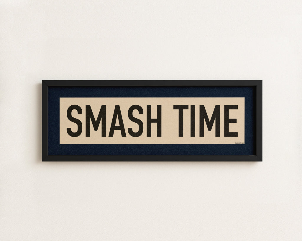 Framed Smash Time Pickleball Art Scroll Sign