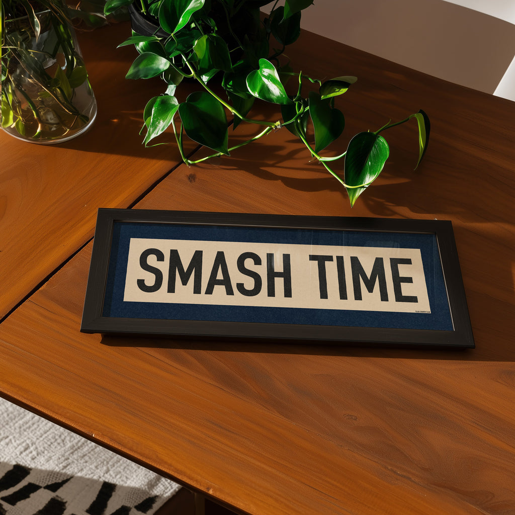 Framed Smash Time Pickleball Art Scroll Sign