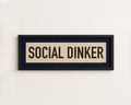 Framed Social Dinker Pickleball Art Scroll Sign