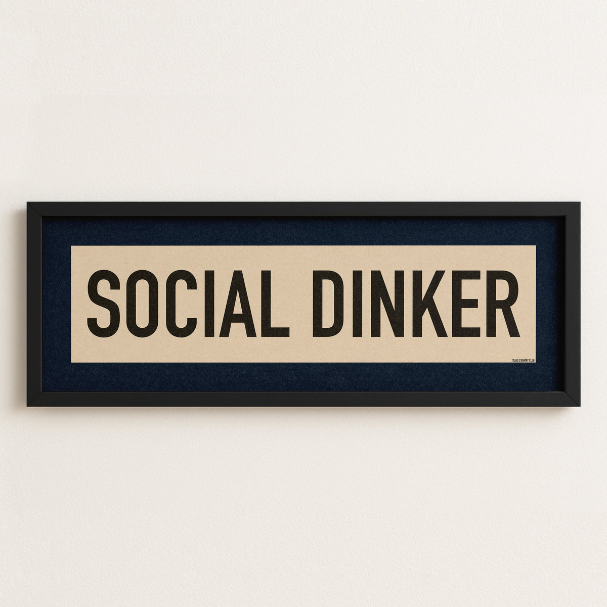 Framed Social Dinker Pickleball Art Scroll Sign