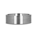 SOLAR Flat Profile Brushed Finish Men’s Titanium Wedding Band – 6mm & 8mm