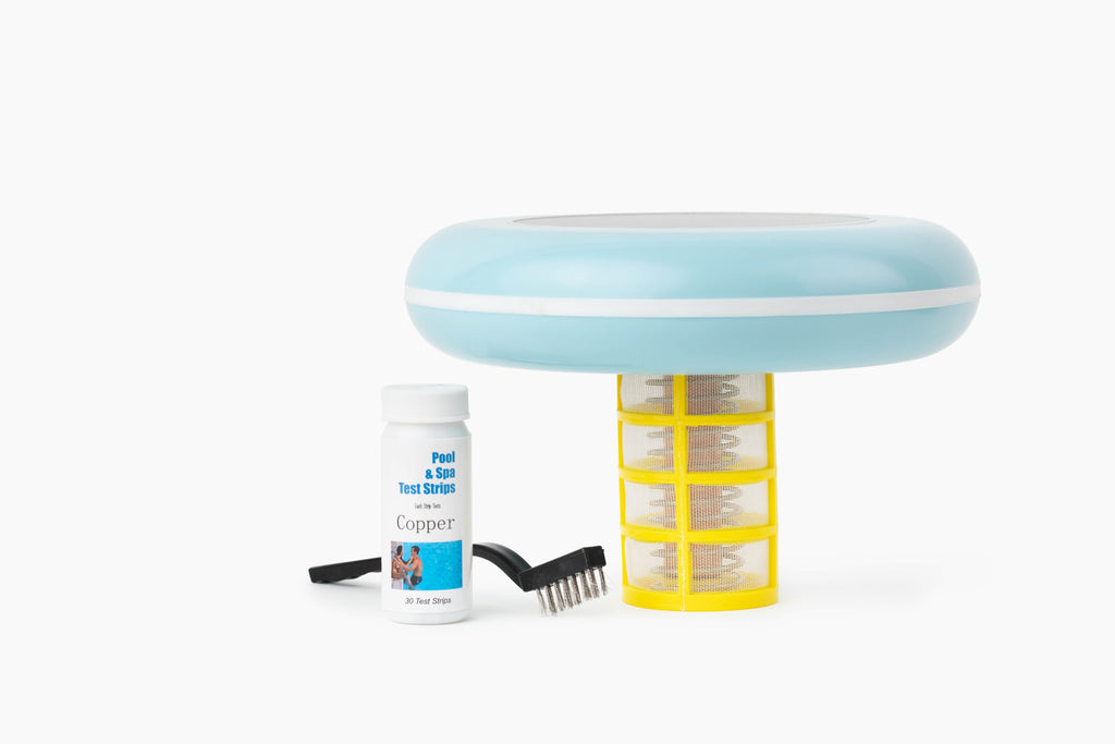 Solar Pool Ionizer for High Capacity Swimming Pools Reduces Chlorine