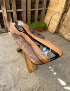 Handmade Solid Walnut Console Table for Entryway and Foyer