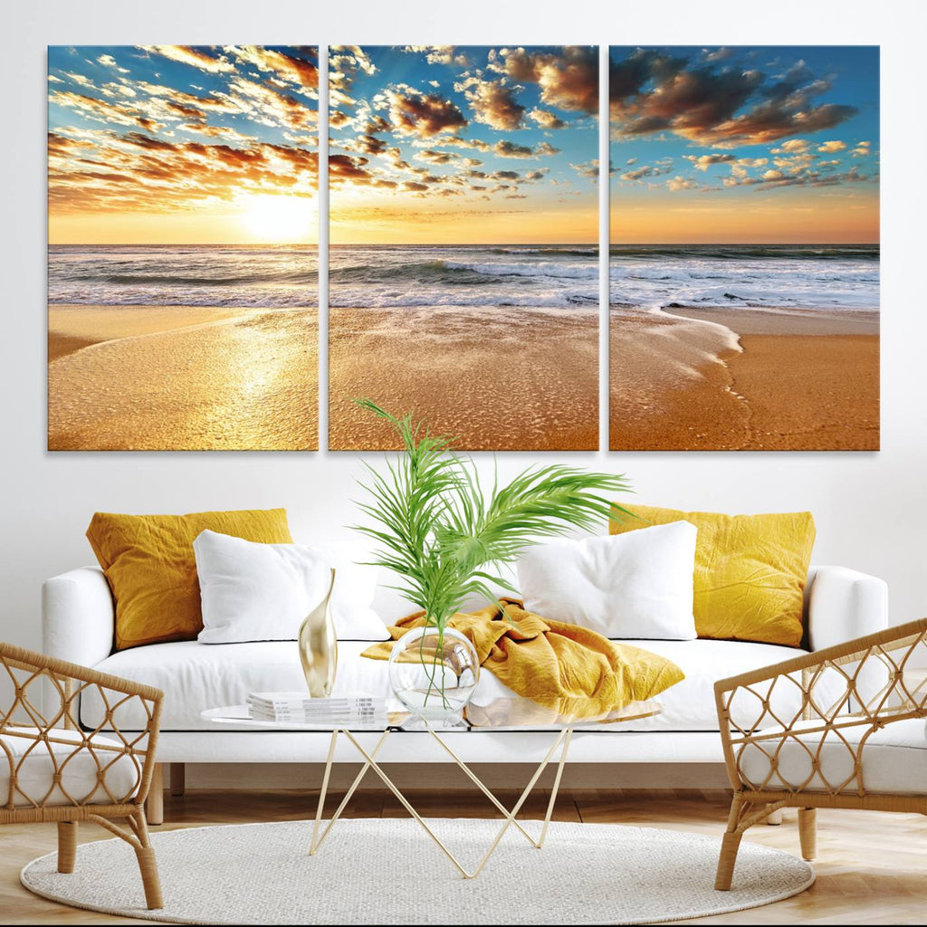 Soothing Sunset on Calm Beach