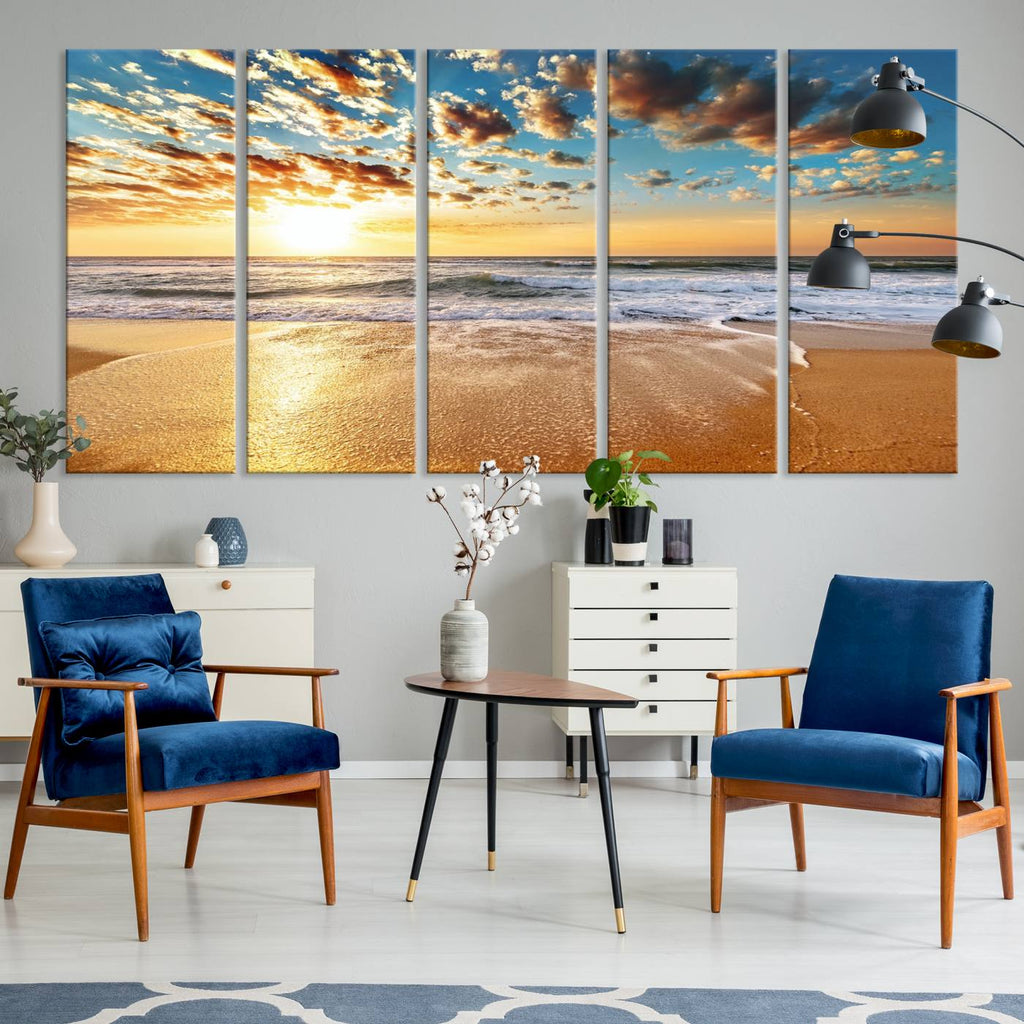Soothing Sunset on Calm Beach