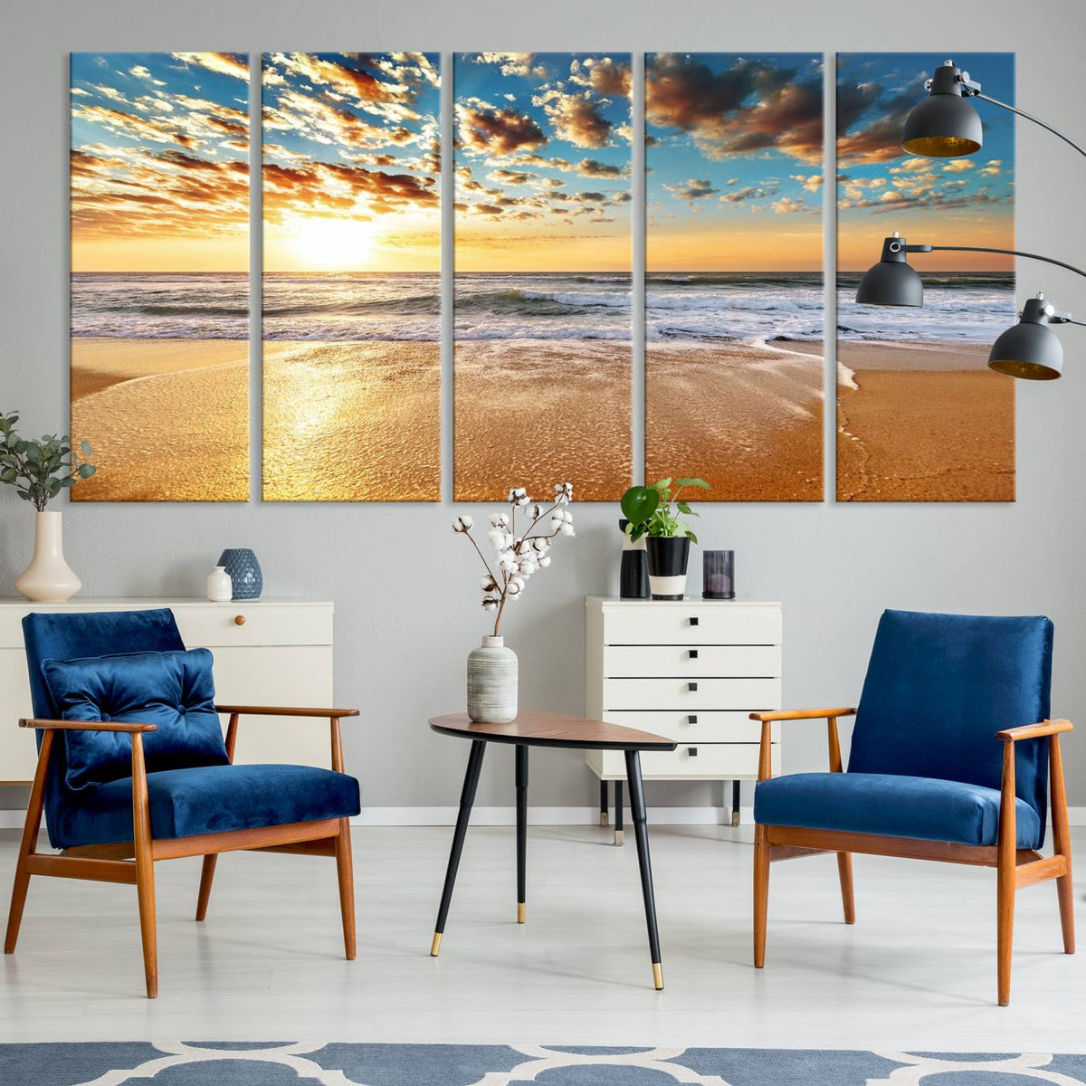 Soothing Sunset on Calm Beach