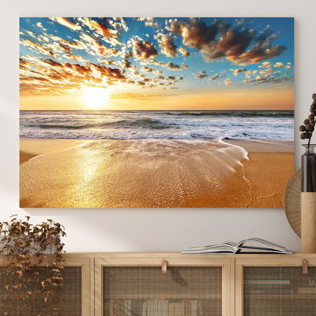 Soothing Sunset on Calm Beach