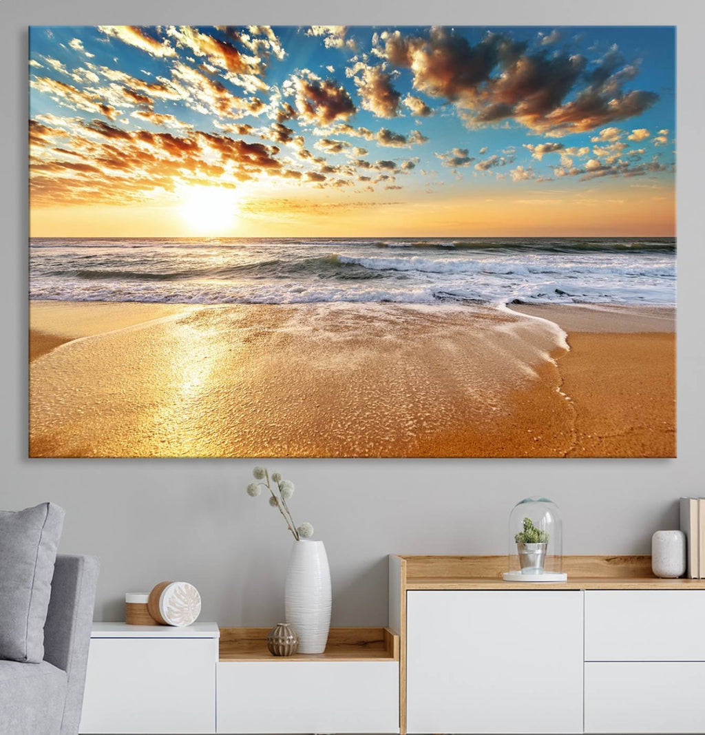 Soothing Sunset on Calm Beach