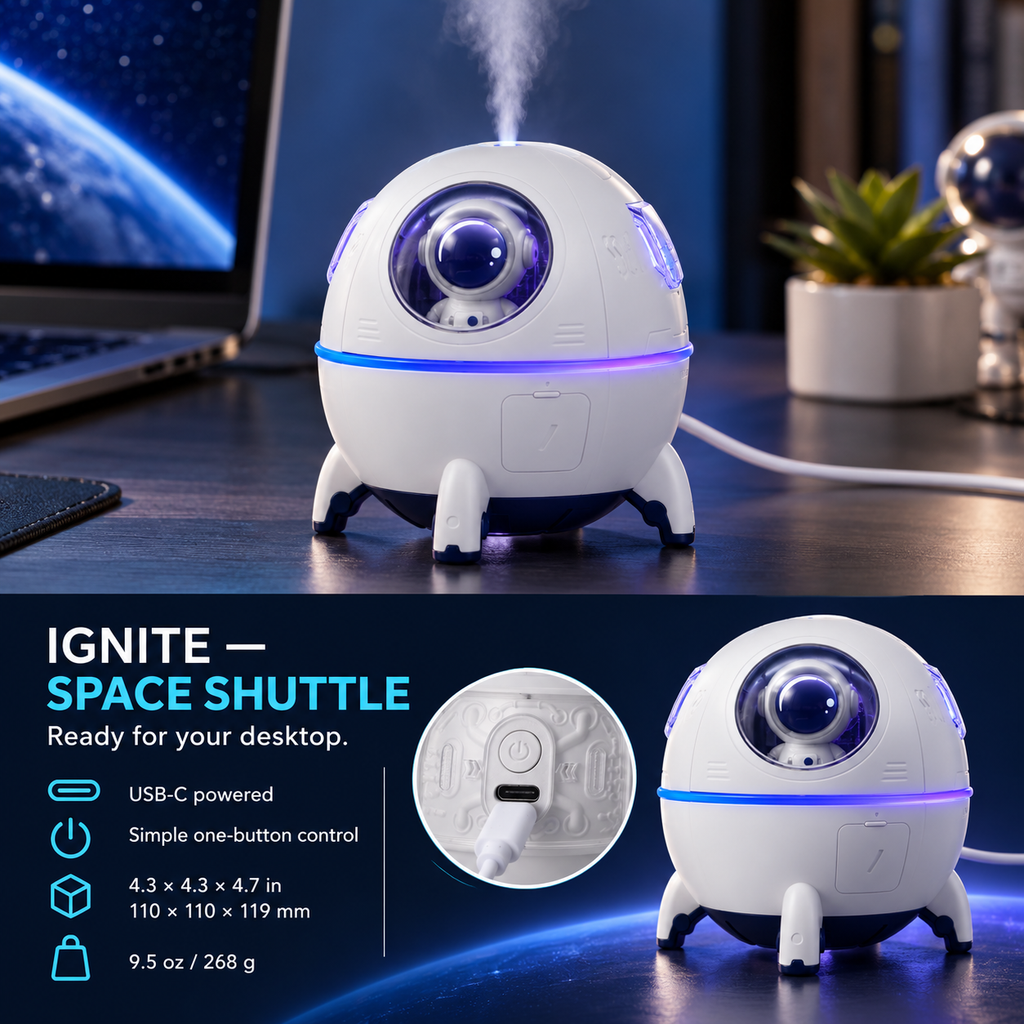 Ignite™ Space Shuttle Humidifier Light