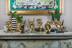Bear Claw or Bobcat Claw Hand Sign Sculpture in Brass
