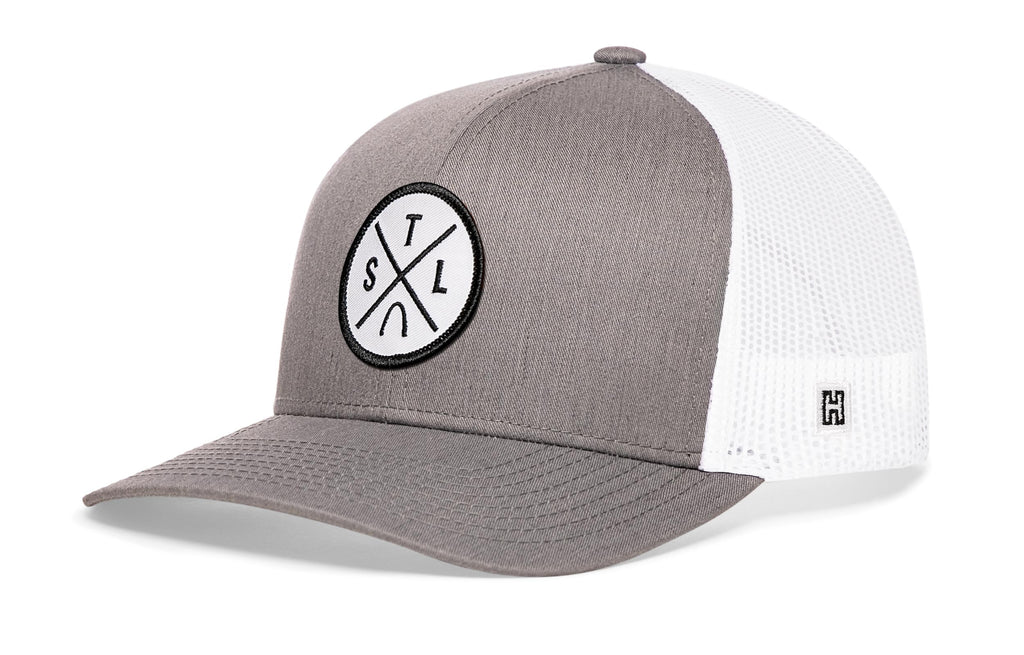 St. Louis Trucker Hat  |  White Patch STL X Snapback