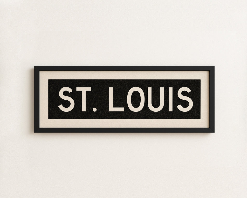 Framed St. Louis Missouri Bus Scroll