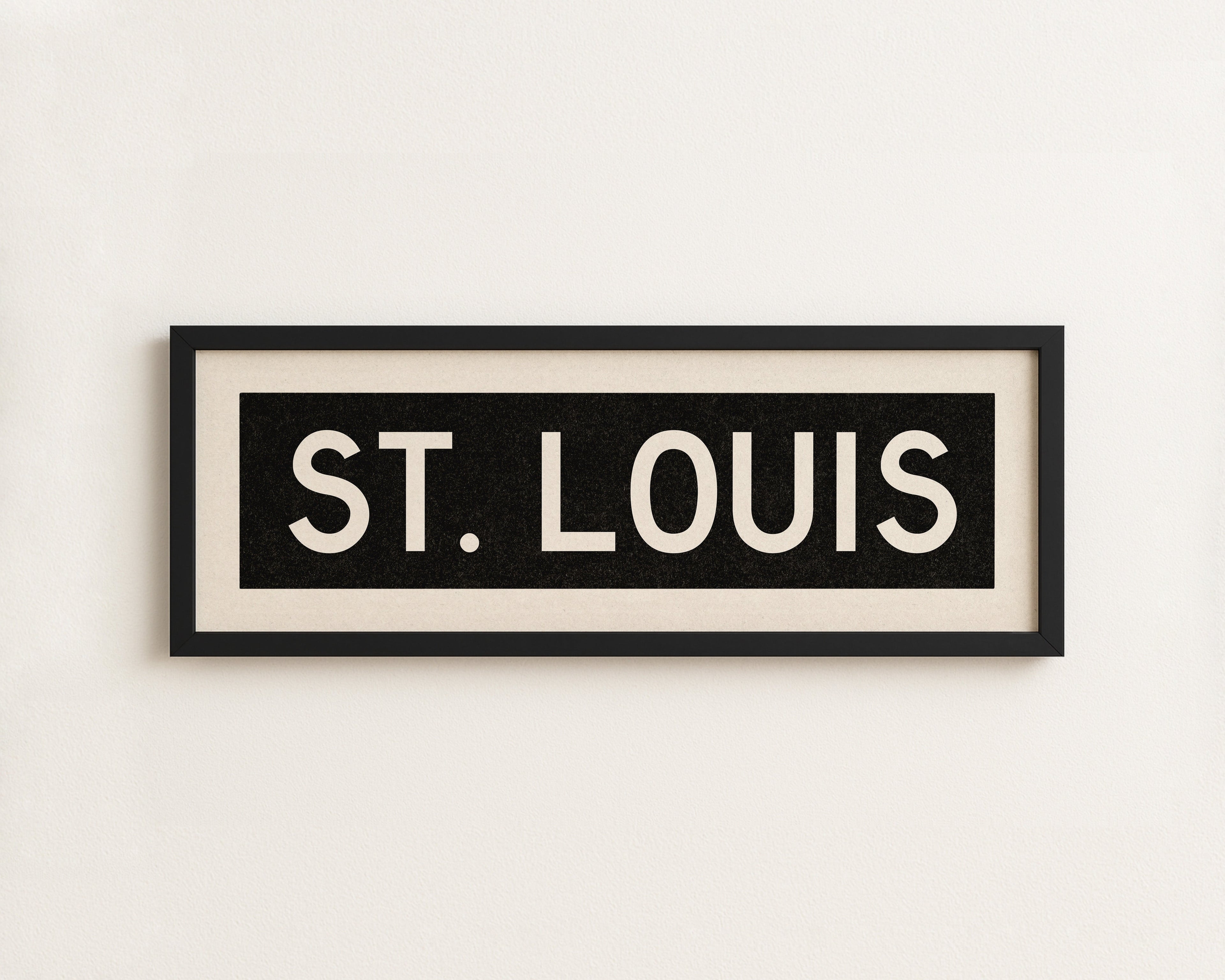 Framed St. Louis Missouri Bus Scroll