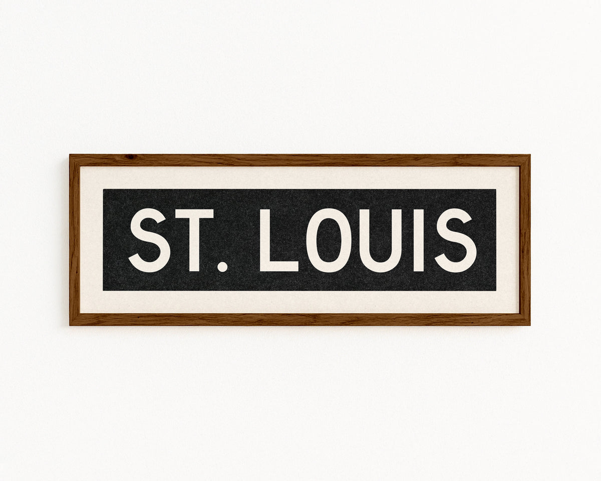 Framed St. Louis Missouri Bus Scroll