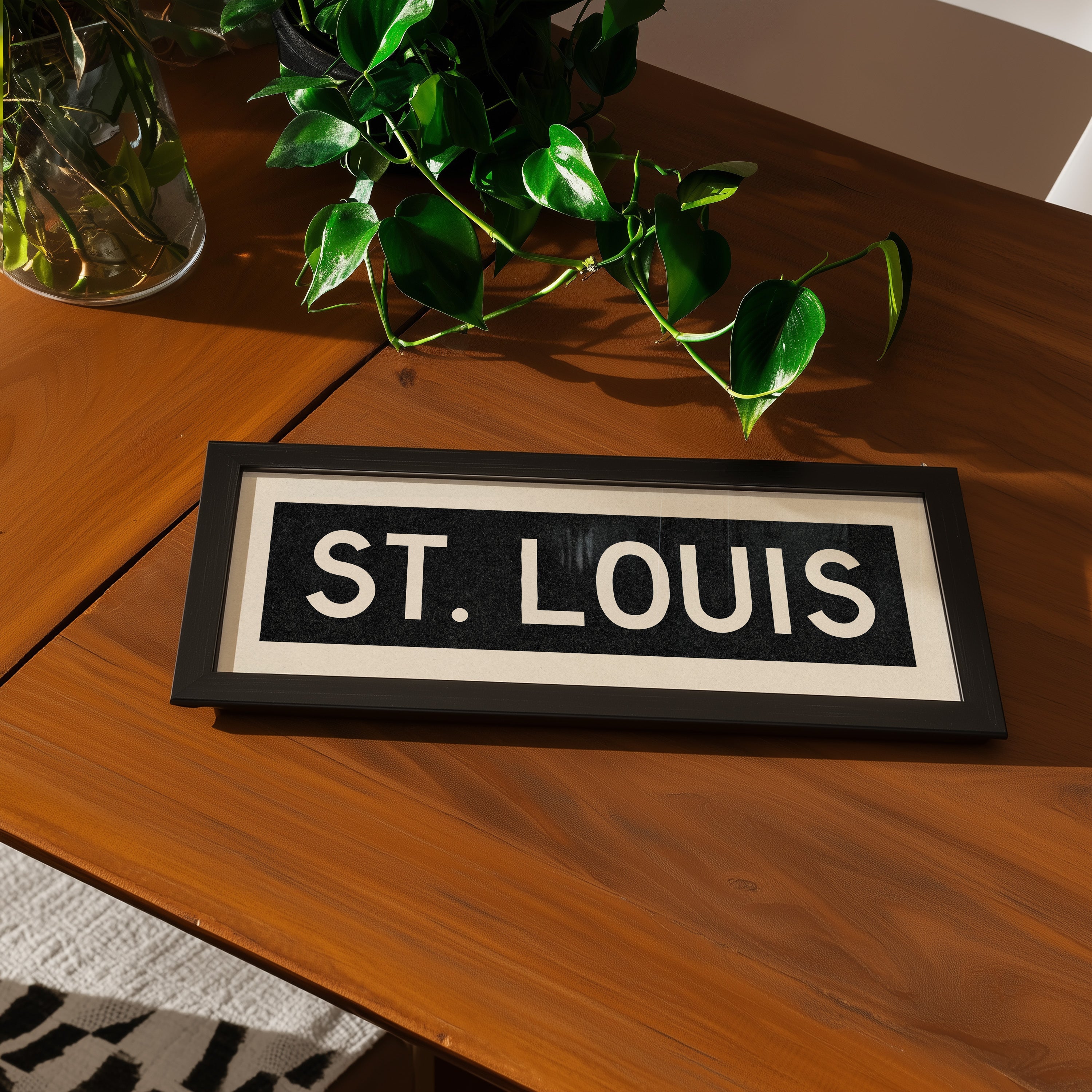Framed St. Louis Missouri Bus Scroll