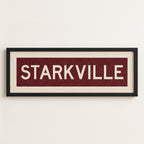 Framed Starkville Maroon Bus Scroll