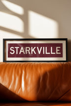 Framed Starkville Maroon Bus Scroll