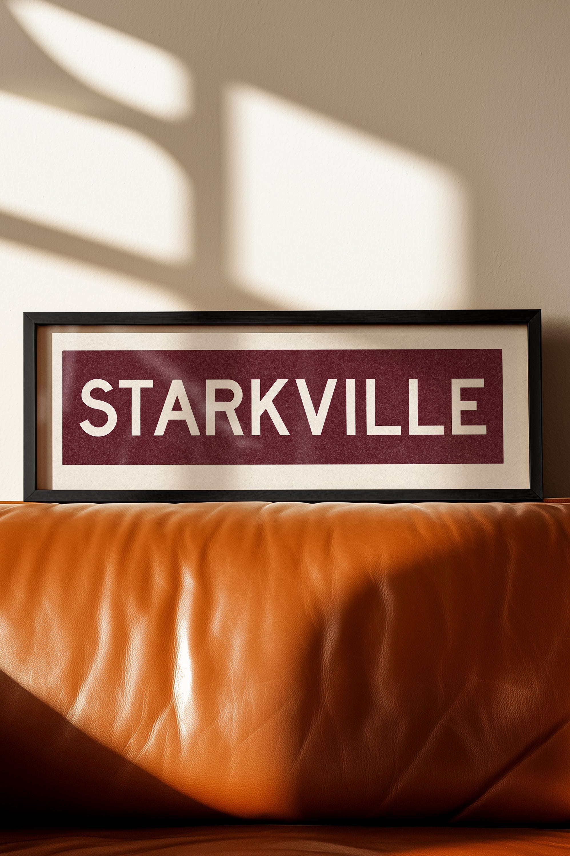 Framed Starkville Maroon Bus Scroll