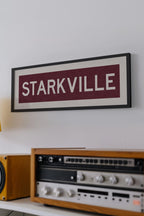 Framed Starkville Maroon Bus Scroll