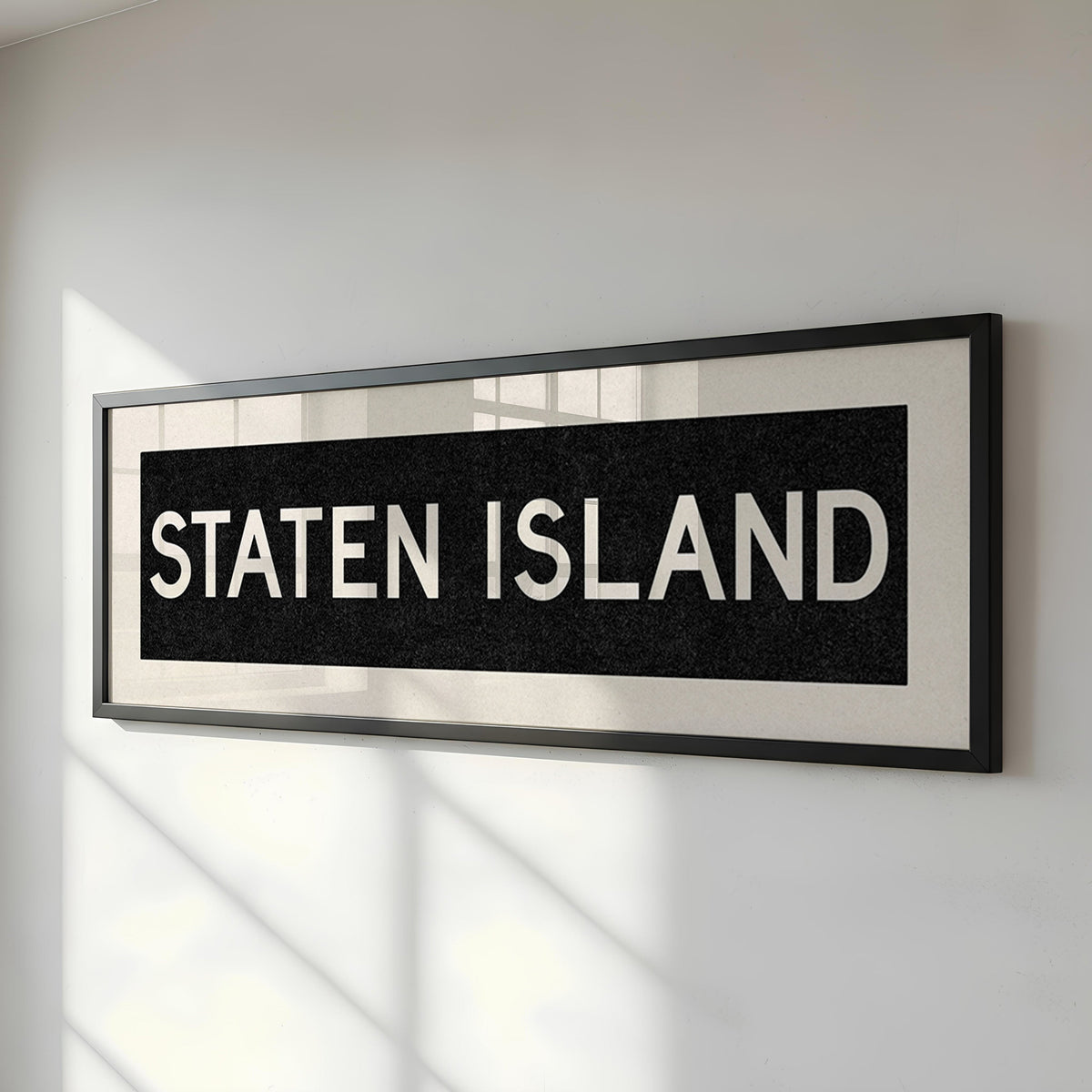 Framed Staten Island New York Bus Scroll