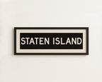 Framed Staten Island New York Bus Scroll