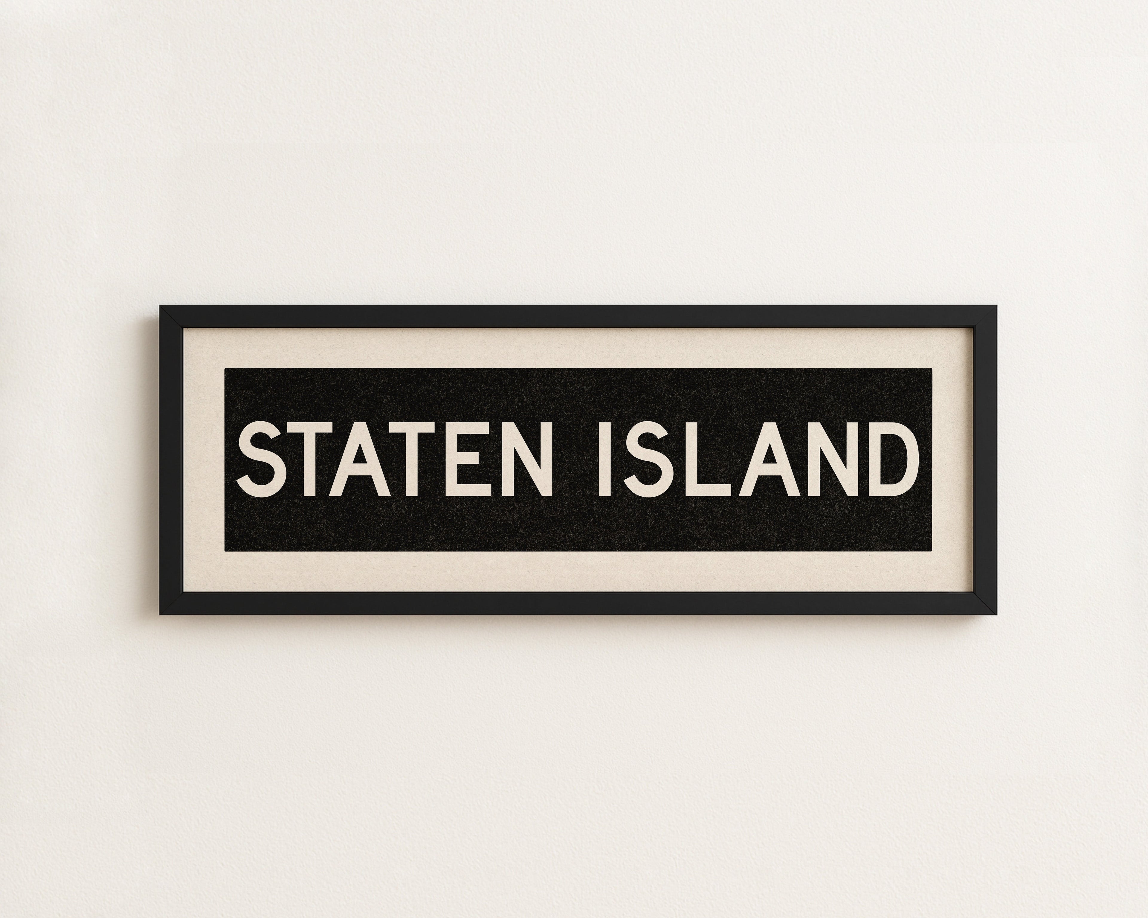 Framed Staten Island New York Bus Scroll