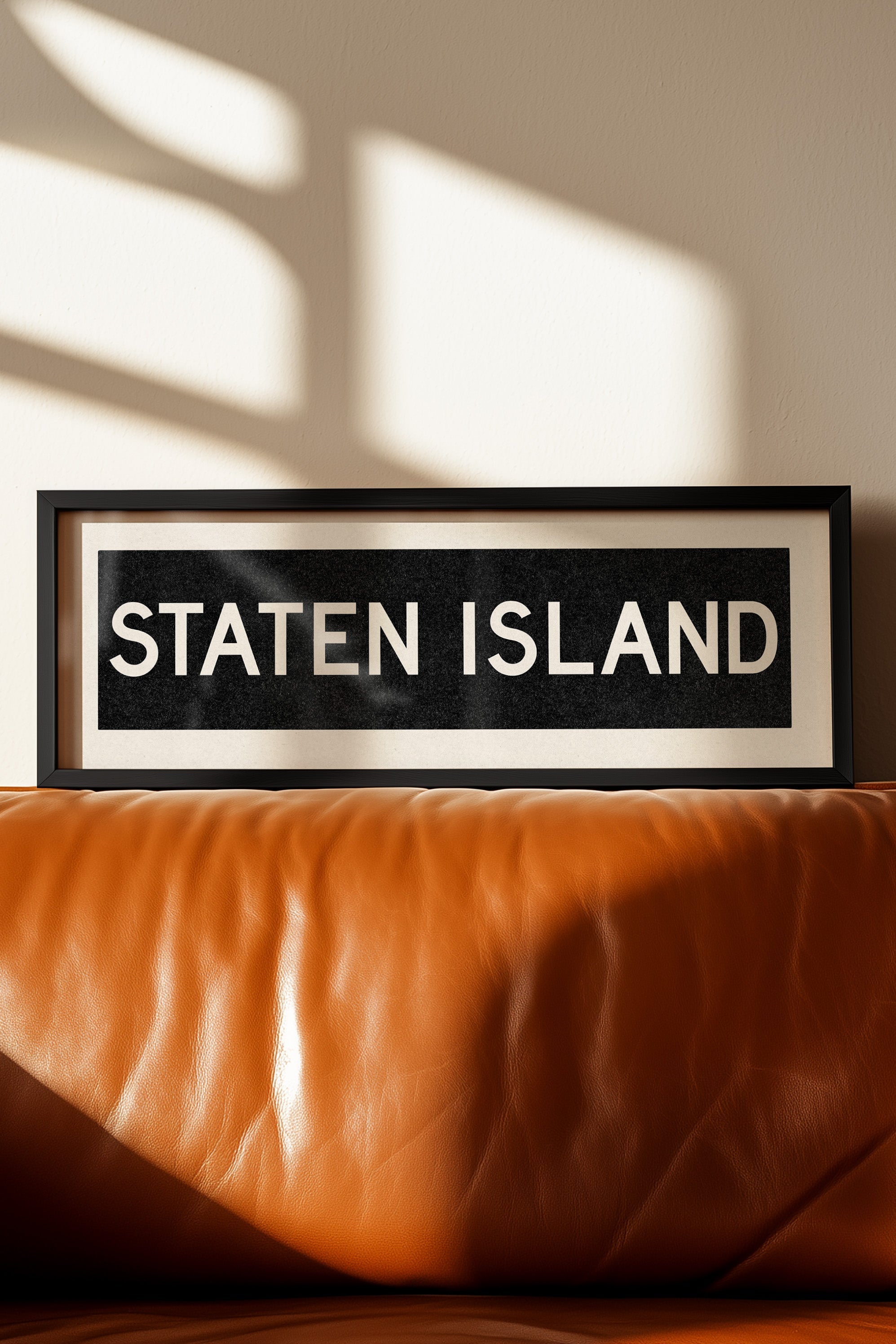 Framed Staten Island New York Bus Scroll