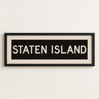Framed Staten Island New York Bus Scroll