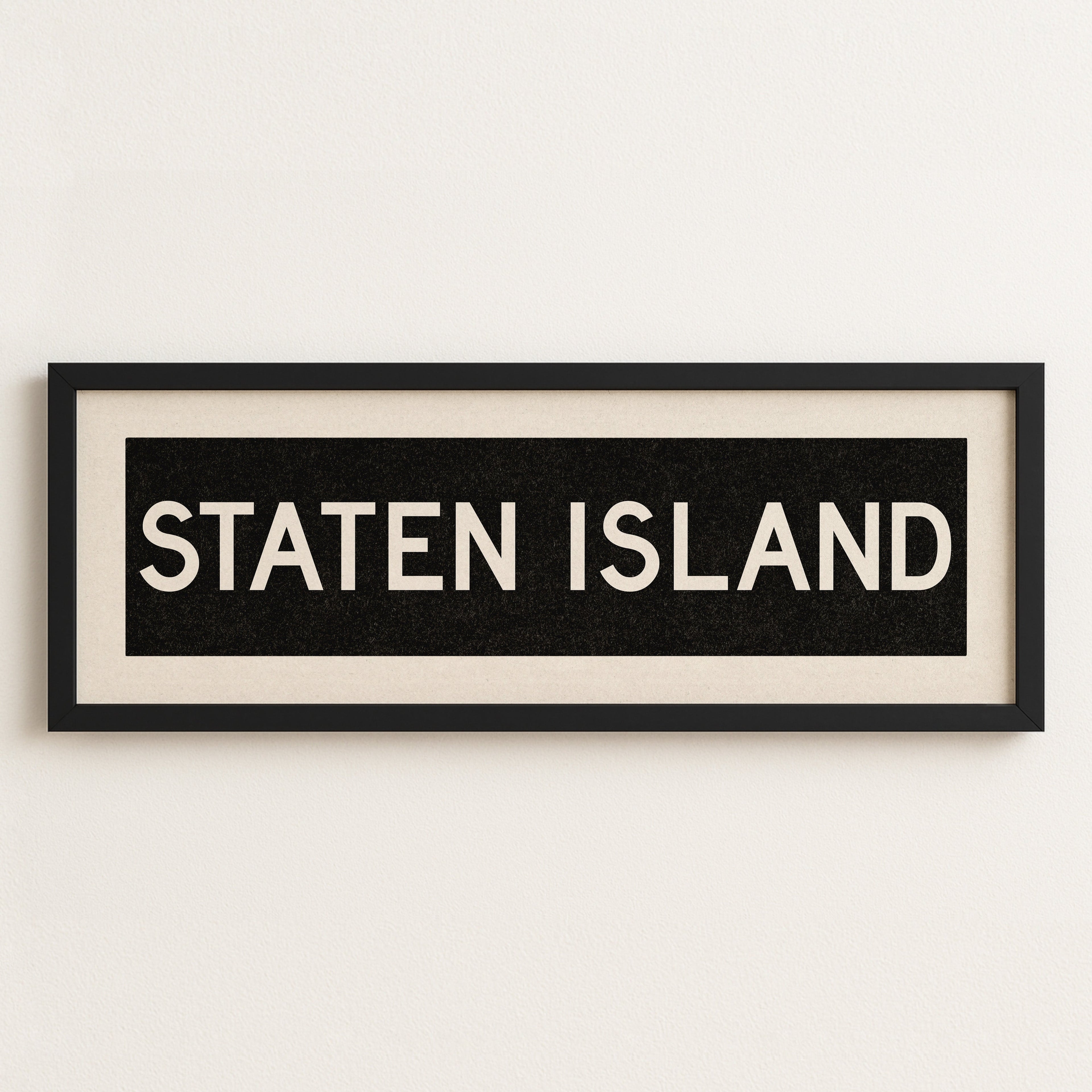 Framed Staten Island New York Bus Scroll