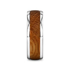 STAVE Whiskey Barrel Inlaid Titanium Men's Wedding Band With Domed Polished Edges Made From Genuine Whiskey Barrels - 8mm