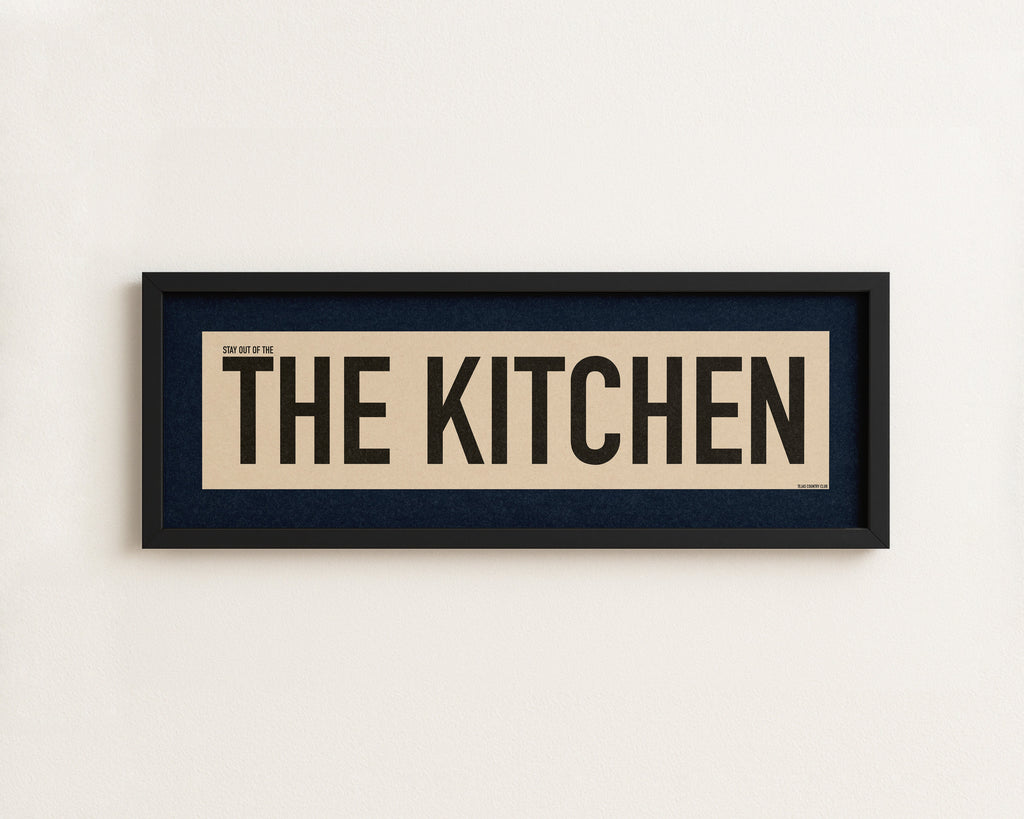 Framed Stay Out Of The Kitchen Pickleball Art Scroll Sign