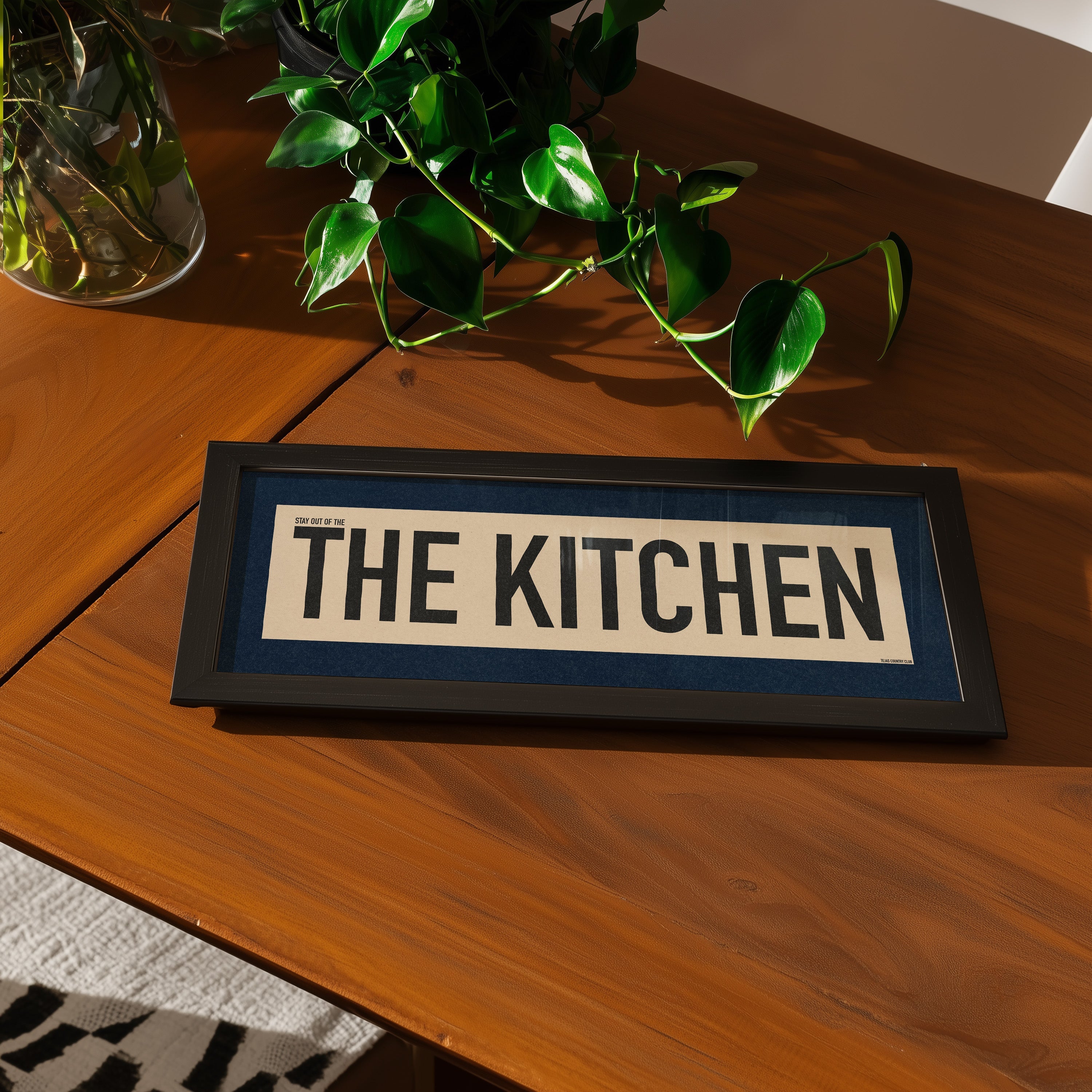 Framed Stay Out Of The Kitchen Pickleball Art Scroll Sign