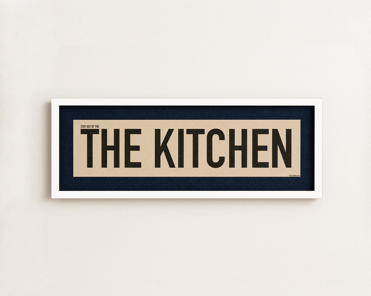 Framed Stay Out Of The Kitchen Pickleball Art Scroll Sign