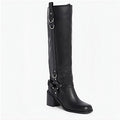 Steve Madden Elizah Leather Knee-High Moto Boot