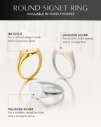 Round Signet Rings (Gold)