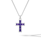 Gemstone Cross Pendant - Amethyst