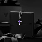 Gemstone Cross Pendant - Amethyst