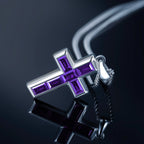 Gemstone Cross Pendant - Amethyst