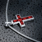 Gemstone Cross Pendant - Ruby