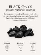 Black Onyx Beaded Necklace