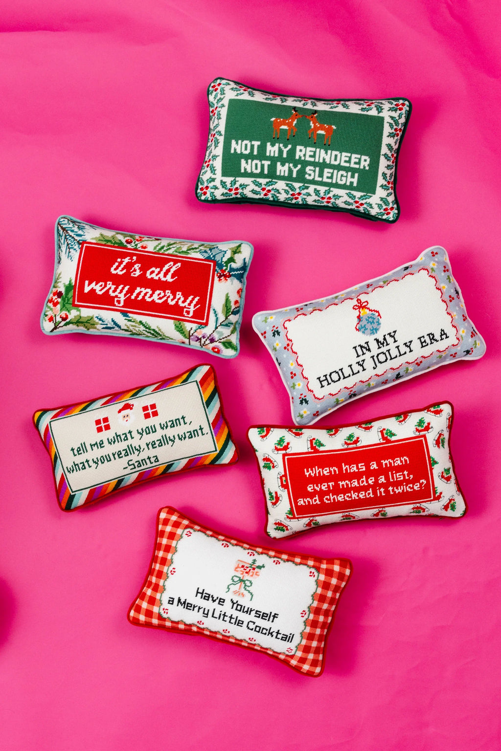 Tell Me What You Want Needlepoint Pillow