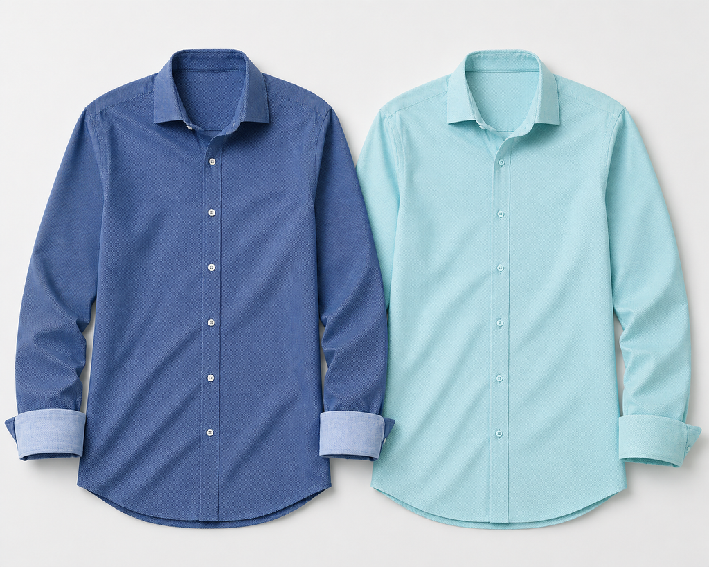 Studio Dot Dress Shirt 2-Pack -Royal Blue/Teal