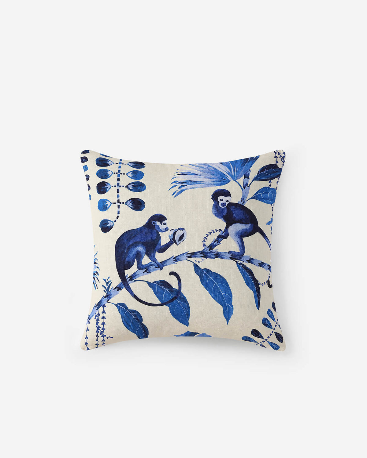 Blue Monkeys Throw Pillow