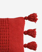 Braided Pom Pom Lumbar Pillow