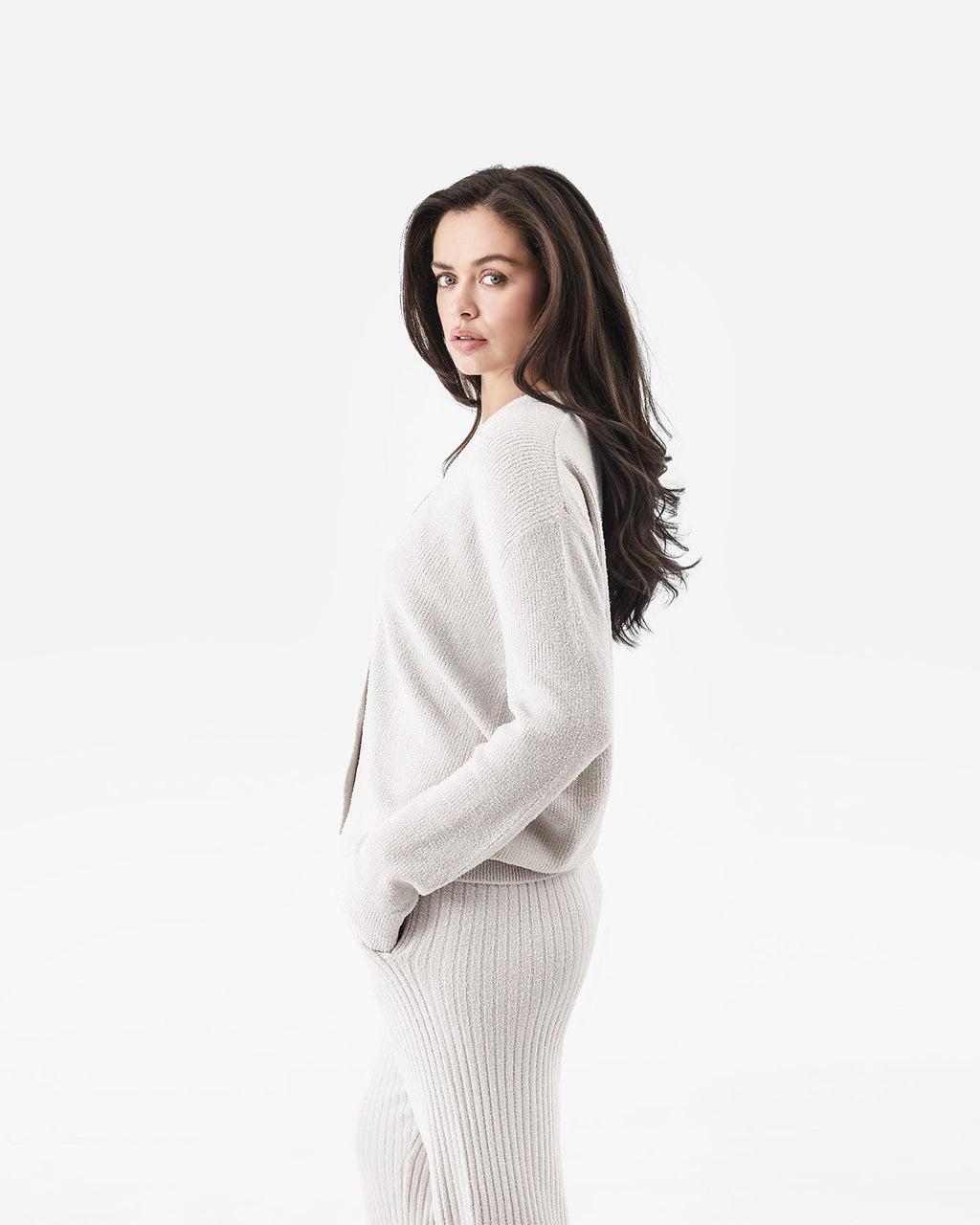 Cloud Cool Oversized Ribbed Buttoned Cardigan
