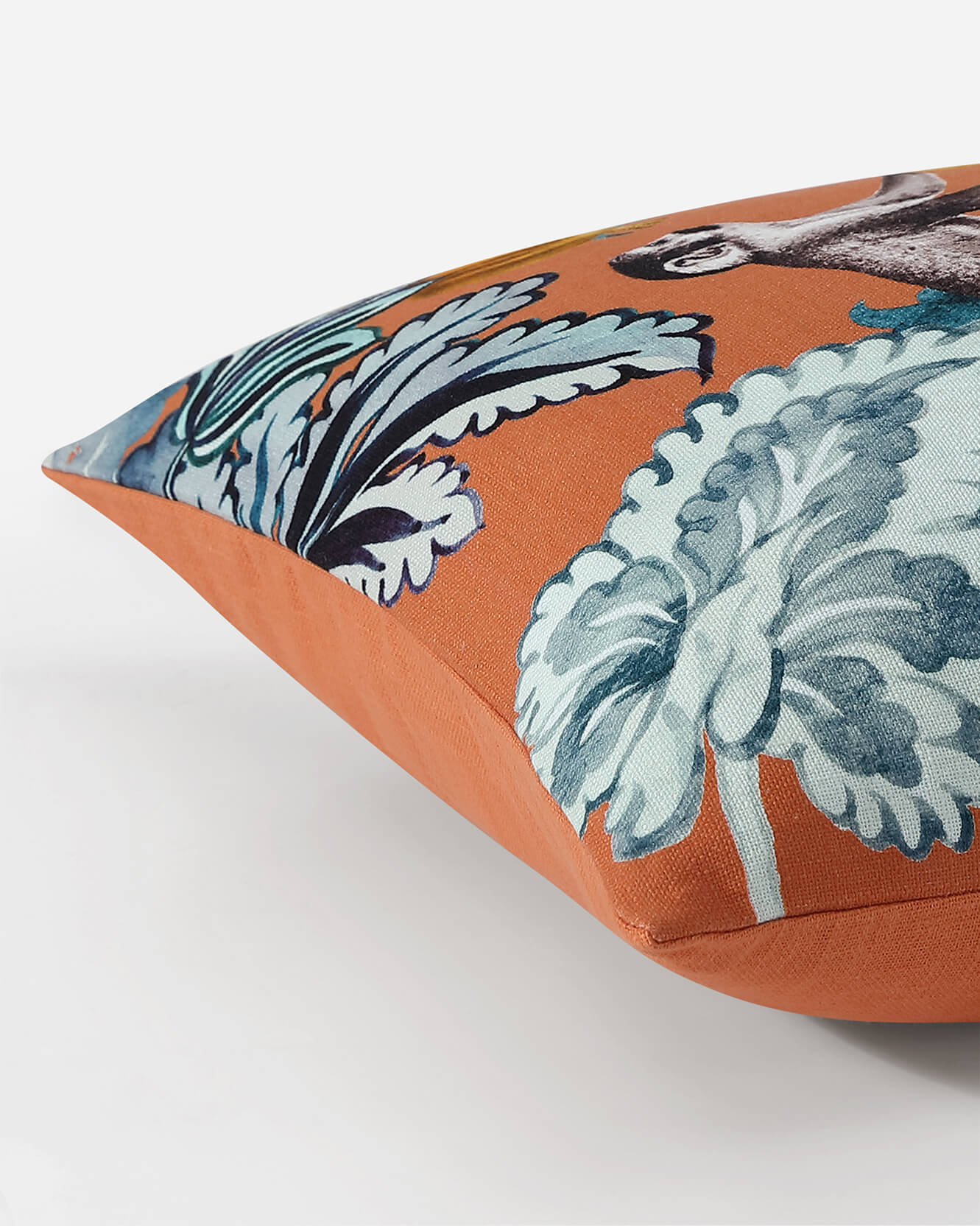 Damask Monkey Throw Pillow